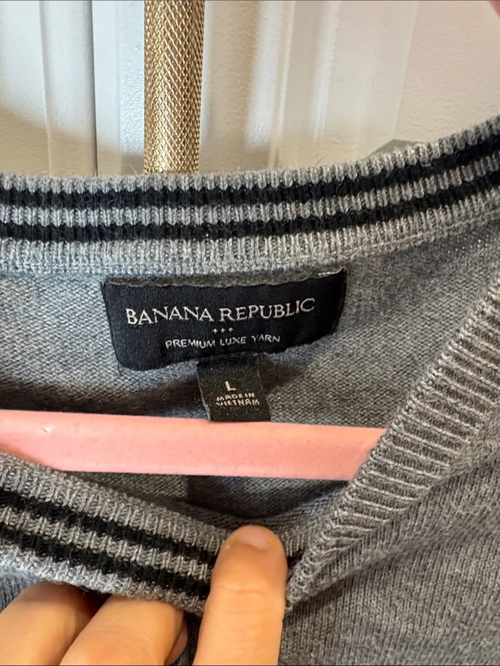 Banana Republic Men's Gray Crewneck Sweater size Large